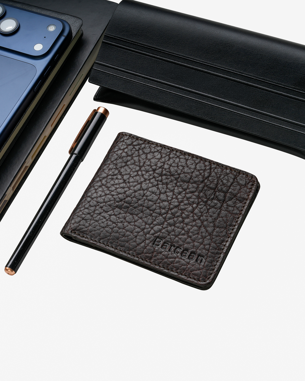JOE-Natural Leather Wallet - horizontal  Brown