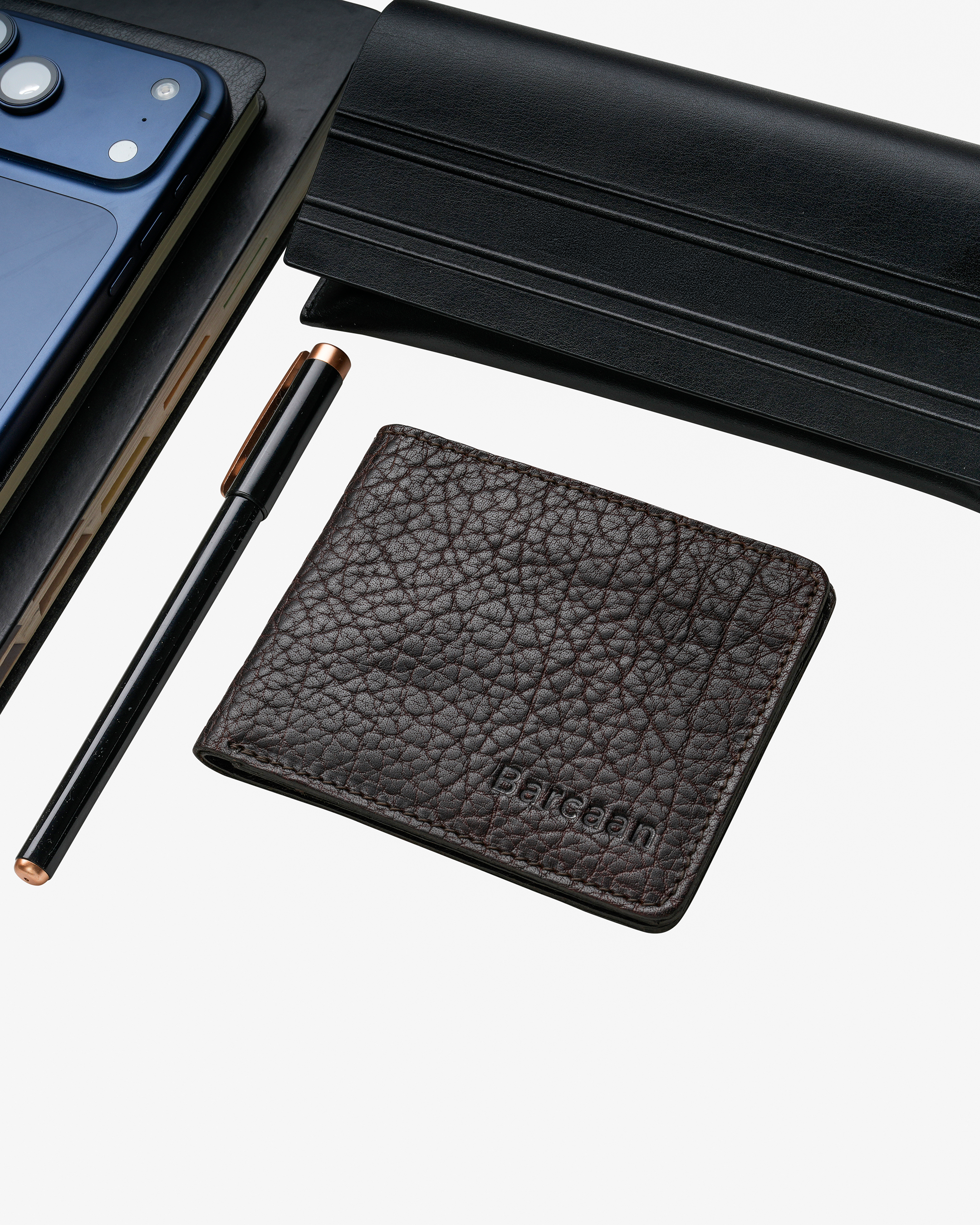 JOE-Natural Leather Wallet - horizontal  Brown